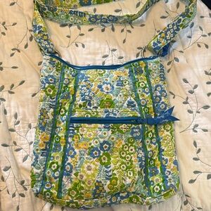 Vera Bradley, yellow green and blue shoulder bag